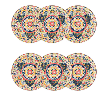 Set of 6 Fiesta Bloom Dinner Plates by 10 Strawberry Street