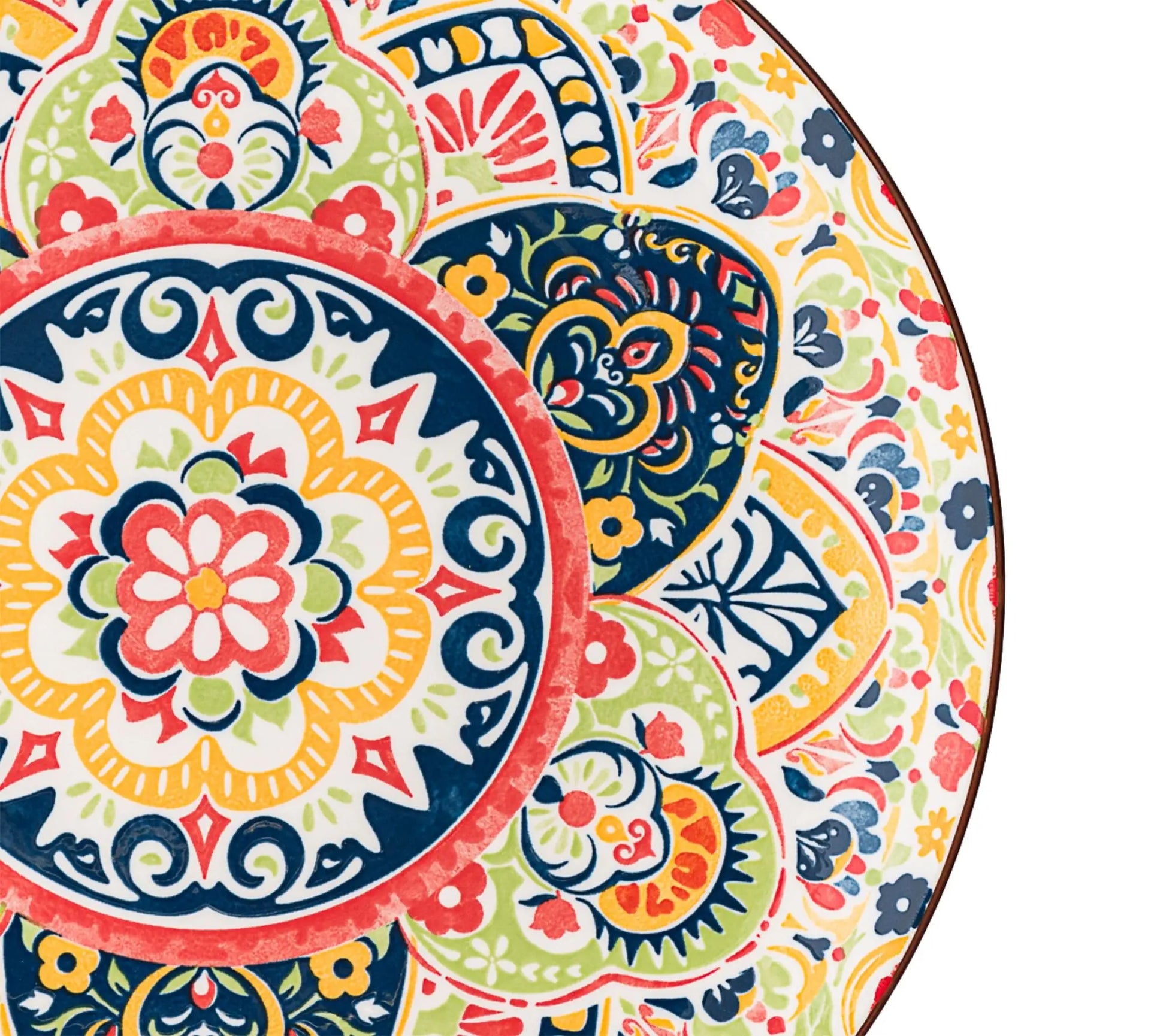 Set of 6 Fiesta Bloom Dinner Plates by 10 Strawberry Street