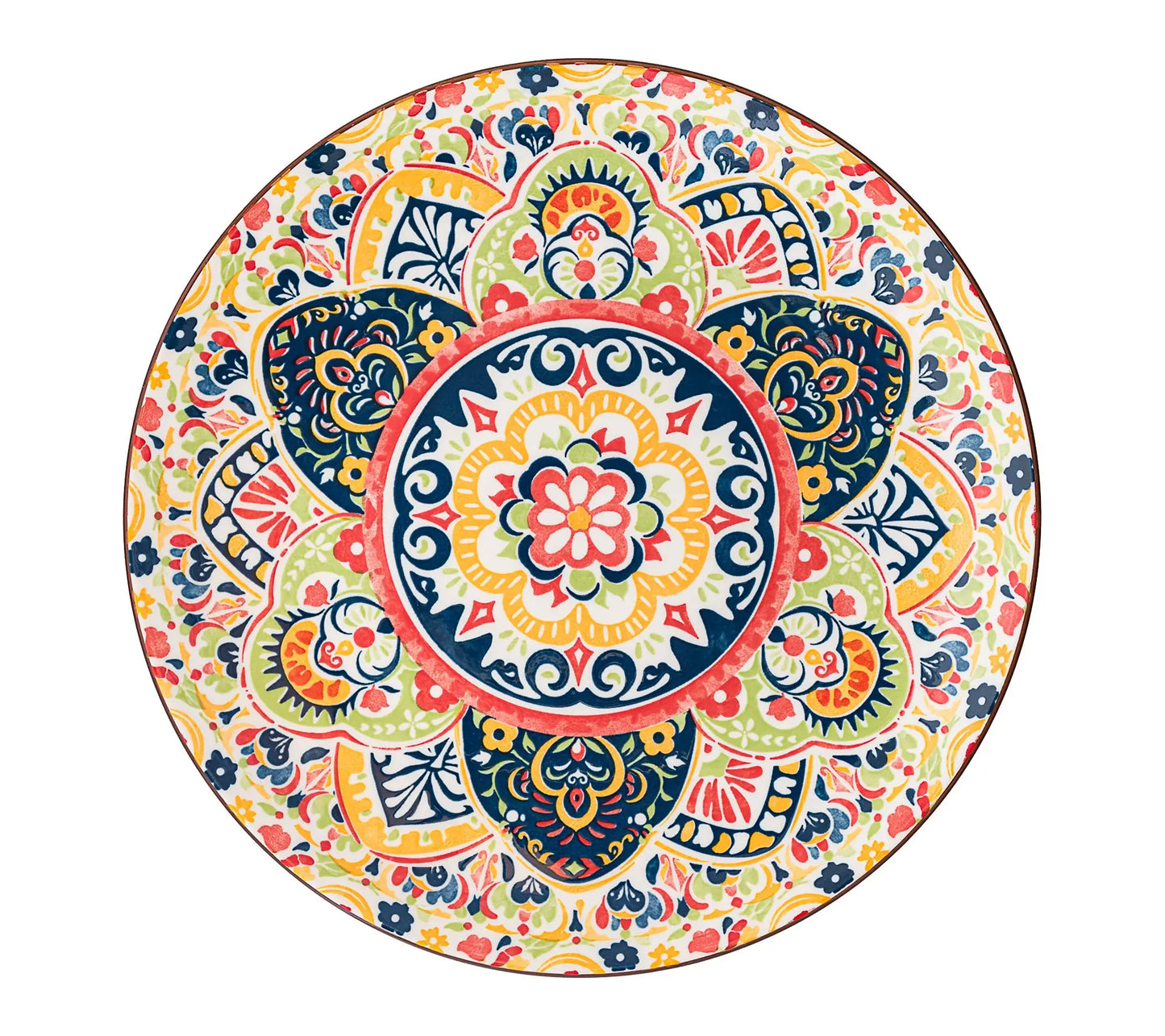 Set of 6 Fiesta Bloom Dinner Plates by 10 Strawberry Street