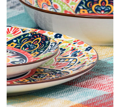 Set of 6 Fiesta Bloom Dinner Plates by 10 Strawberry Street